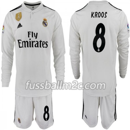 Fußballtrikots Real Madrid KROOS 8 Kinder Heim Trikotsatz 2018-2019 Langarm Fußballtrikots Real Madrid KROOS 8 Kinder Heim Trikotsatz 2018-2019 Langarm